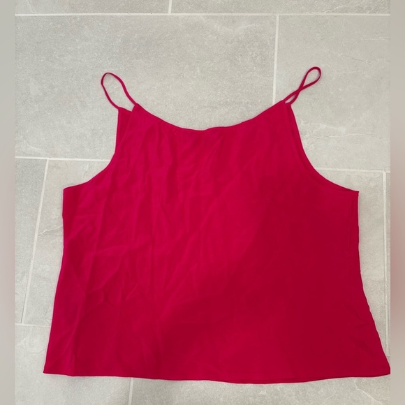Boden Magenta Silk Camisole with Tie Size XL - Picture 6 of 6